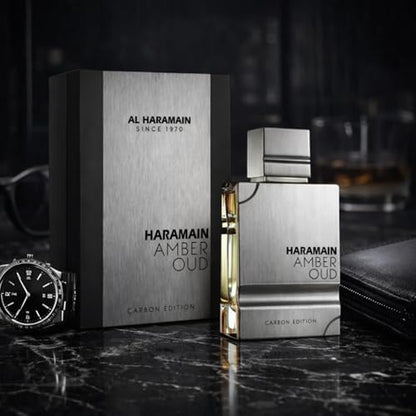 Amber Oud Carbon Edition Eau De Parfum Spray 60Ml (2.0 Oz) - Long-Lasting Men’S Cologne, Woody Aromatic Arabian Perfume with Premium Arabic Fragrance for Men