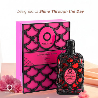 Exclusive Dania Extrait De Parfum 2.7Oz/80Ml – Womens Cologne with Orange Peach Coconut Gardenia Tuberose Vanilla Perfume – Fruity Floral Arabic Perfume for Women - Perfumes Arabes De Mujer
