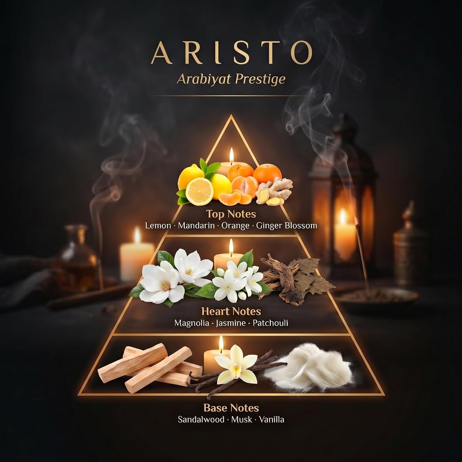 Aristo Eau De Parfum Cologne for Men & Women, Citrus Woody Vanilla Fragrance with Lemon Mandarin Jasmine Musk Sandalwood, Long Lasting Luxury Perfume Spray, 3.4 Fl Oz