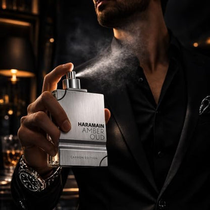 Amber Oud Carbon Edition Eau De Parfum Spray 60Ml (2.0 Oz) - Long-Lasting Men’S Cologne, Woody Aromatic Arabian Perfume with Premium Arabic Fragrance for Men