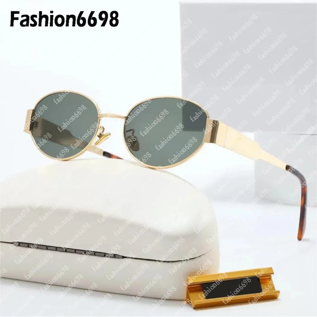 Fashion Sunglasses for Women Designer Sunglasses Mens Oval Sunglasses Woman with Box