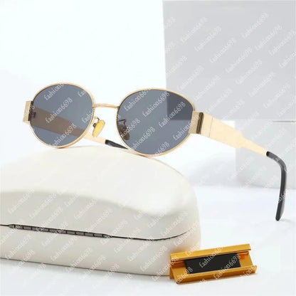 Fashion Sunglasses for Women Designer Sunglasses Mens Oval Sunglasses Woman with Box