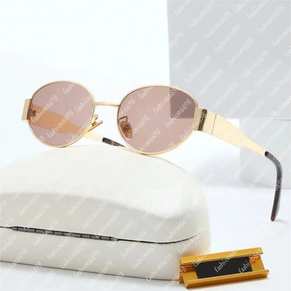 Fashion Sunglasses for Women Designer Sunglasses Mens Oval Sunglasses Woman with Box