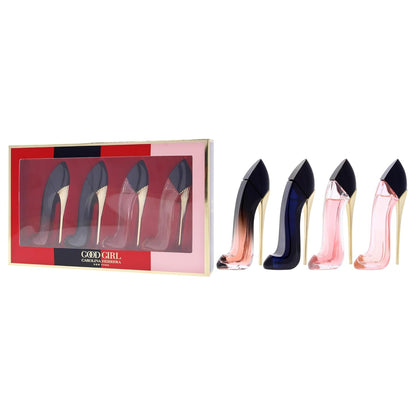 Good Girl Perfume for Women Mini Gift Set Splashes EDP 0.24 Ounce | Includes Good Girl, Very Good Girl, Good Girl Blush & Good Girl Very Elixir, Designer Sampler, Travel Size