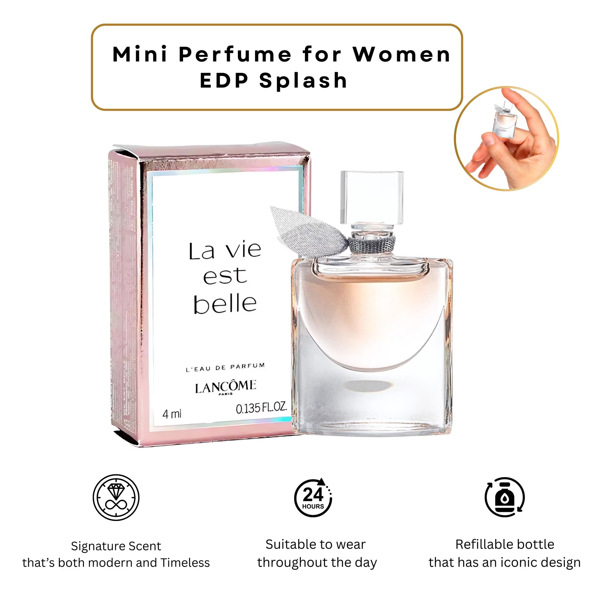 La Vie Est Belle Eau De Parfum Splash for Women .13 Oz